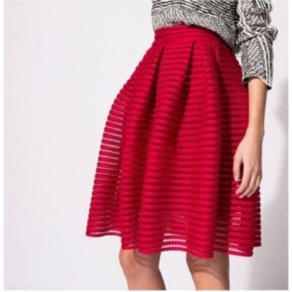 Maje Dresses & Skirts - MAJE Red Jam Puffball Skirt Women's Size US XS